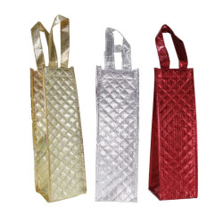 METALLIC WOVEN BOTTLE BAG   XM3795      